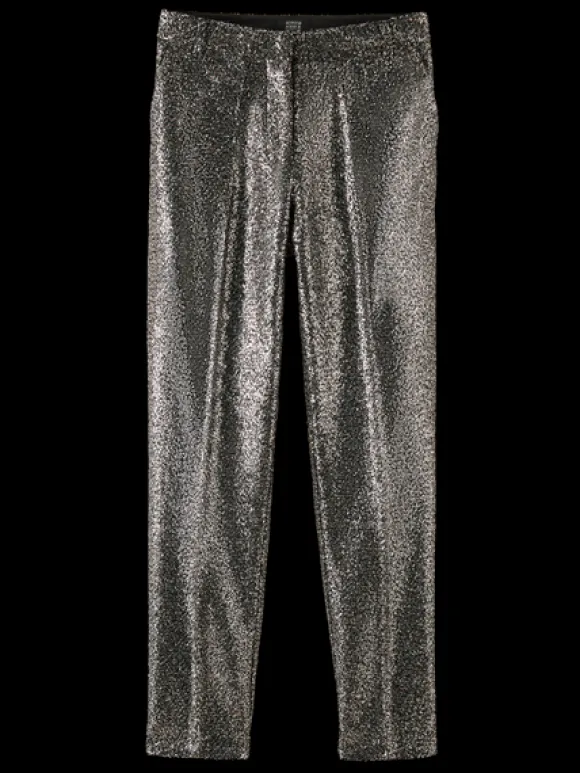 Lowry Mid Rise Slim Pant In Mixed Sequins