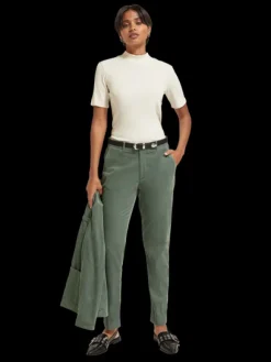 Lowry Mid Rise Slim Pant In Corduroy