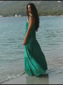 Maxi Dress With Smock Detail