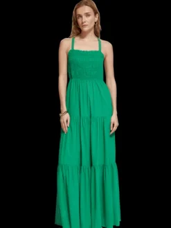 Maxi Dress With Smock Detail