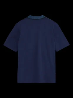 Melange Contrast Collar Polo