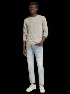 Melange Crew Neck Pullover