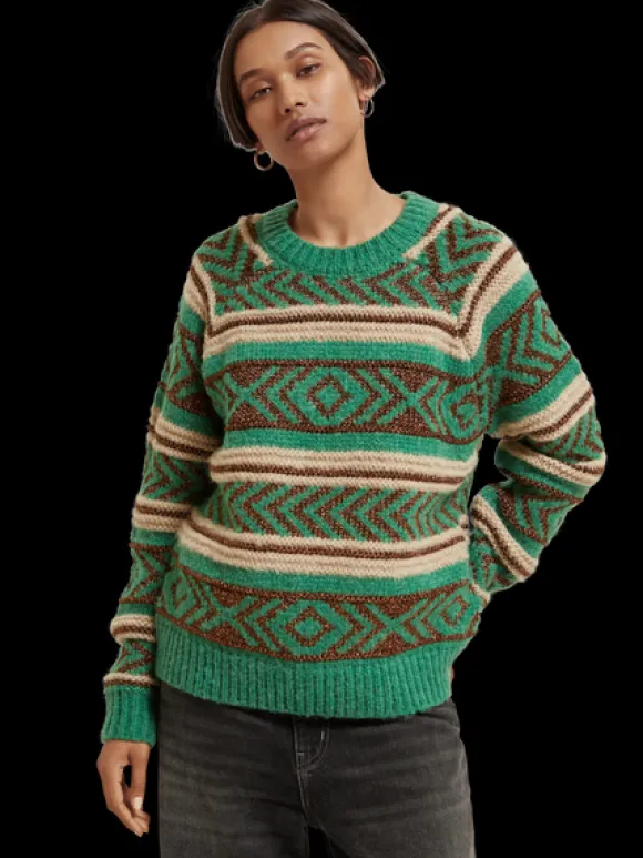 Metallic Fair Isle Pullover