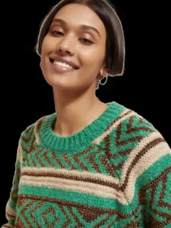 Metallic Fair Isle Pullover
