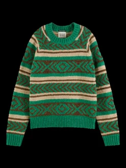Metallic Fair Isle Pullover