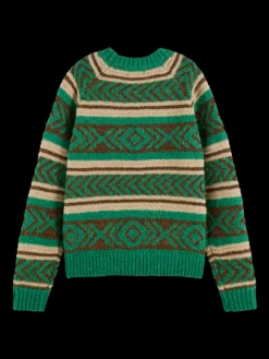 Metallic Fair Isle Pullover