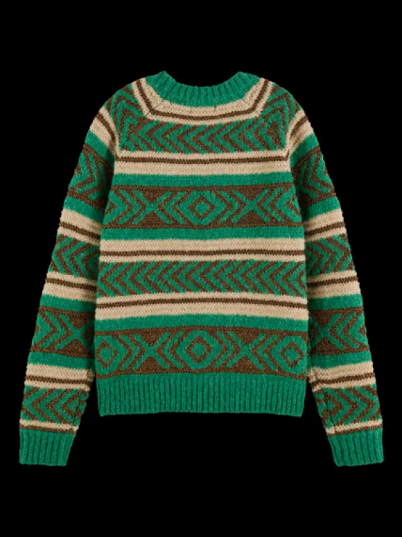Metallic Fair Isle Pullover