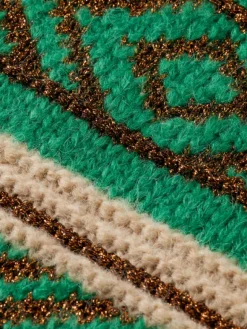 Metallic Fair Isle Pullover