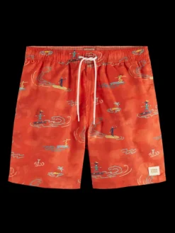 Mid Length Swim Short All Over Print