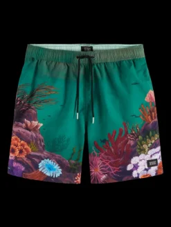 Mid Length Swim Short Placement Print