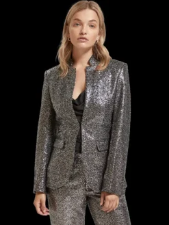 Mixed Sequin Blazer