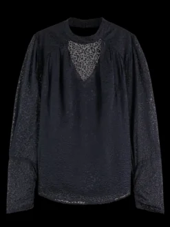 Mock Neck Mini Animal Print Open Back Top