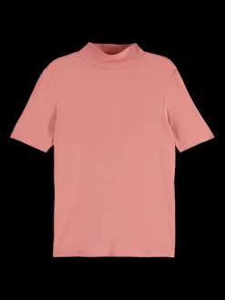 Mock Neck Short Sleeved T-Shirt