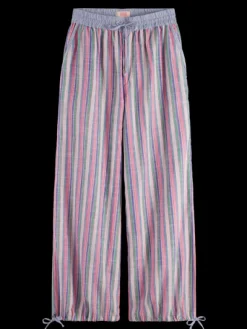 Multicolour Lurex Stripe Pull-On Beach Pant