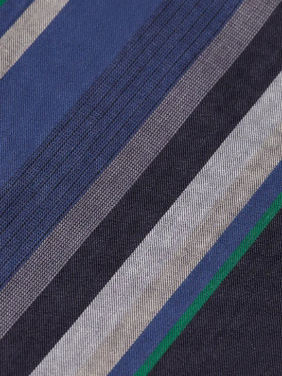 Multicolour Striped Fine Cotton Poplin Hawaii Shirt