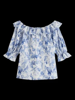 Off Shoulder Top With Ruffles