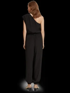 One Shoulder Asymmetric Jumpsuit