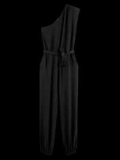 One Shoulder Asymmetric Jumpsuit