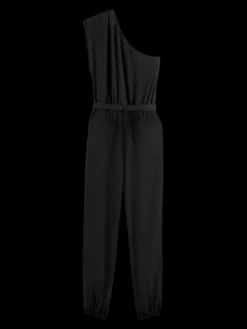 One Shoulder Asymmetric Jumpsuit
