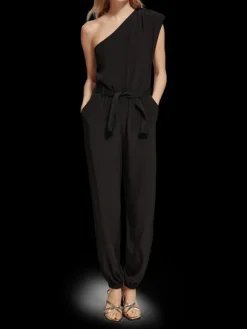 One Shoulder Asymmetric Jumpsuit