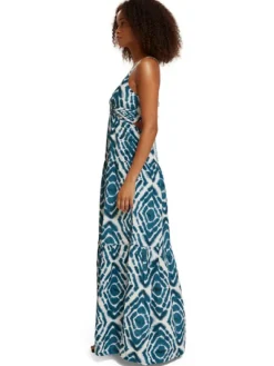 Open Back Tie Dye Maxi Dress