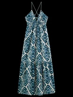 Open Back Tie Dye Maxi Dress