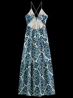 Open Back Tie Dye Maxi Dress
