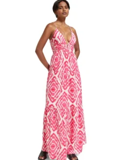 Open Back Tie Dye Maxi Dress
