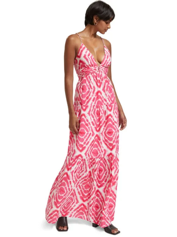 Open Back Tie Dye Maxi Dress