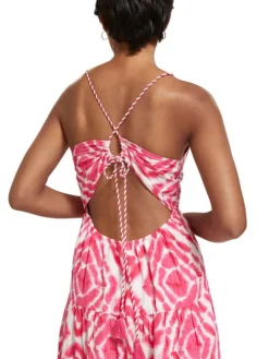 Open Back Tie Dye Maxi Dress
