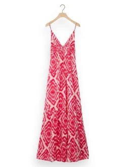 Open Back Tie Dye Maxi Dress