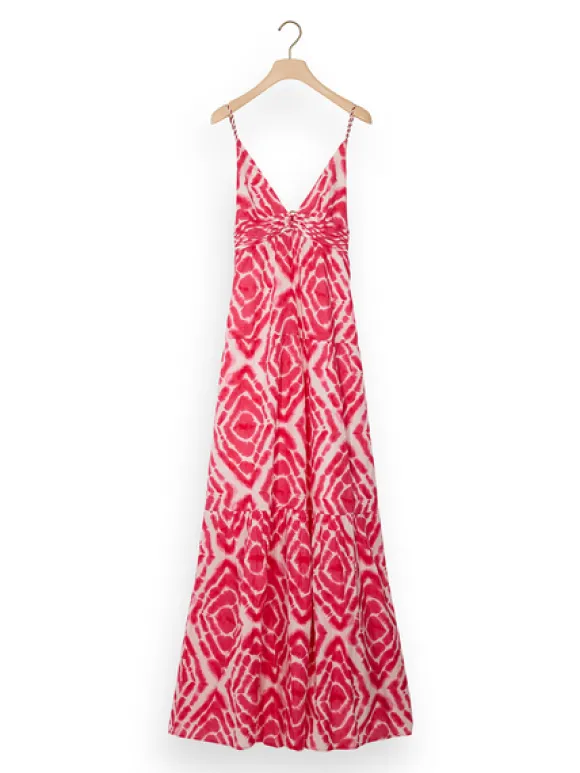 Open Back Tie Dye Maxi Dress