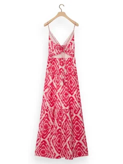 Open Back Tie Dye Maxi Dress