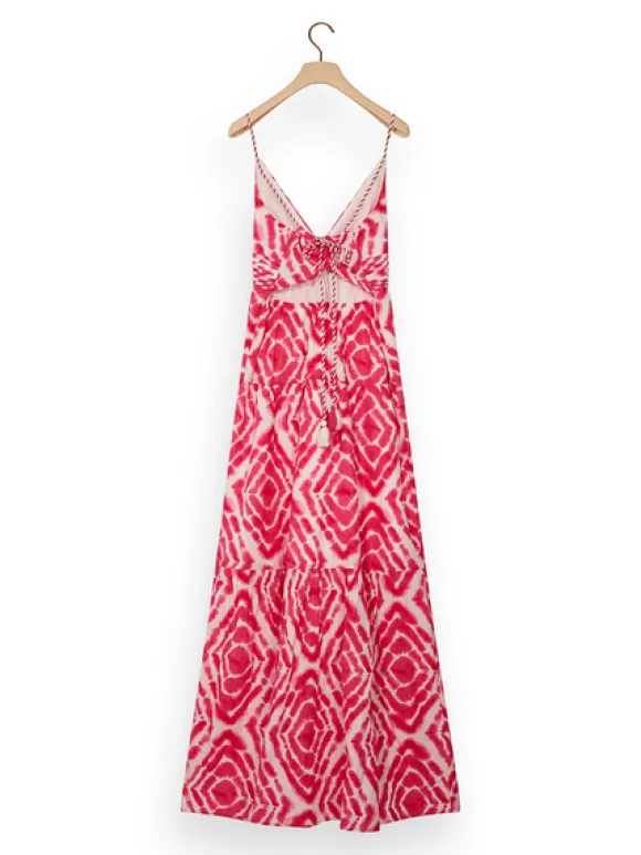 Open Back Tie Dye Maxi Dress