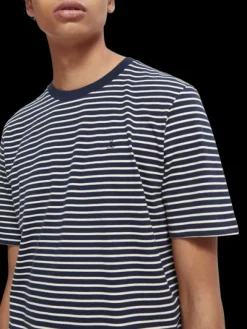 Organic Cotton Striped Crew Neck T-Shirt