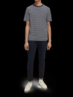 Organic Cotton Striped Crew Neck T-Shirt