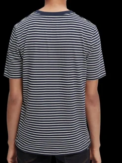 Organic Cotton Striped Crew Neck T-Shirt