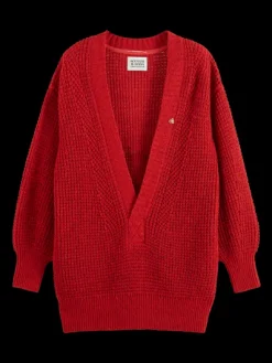 Oversized Deep V-Neck Pullover