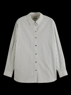 Oversized Fit Striped Shirt