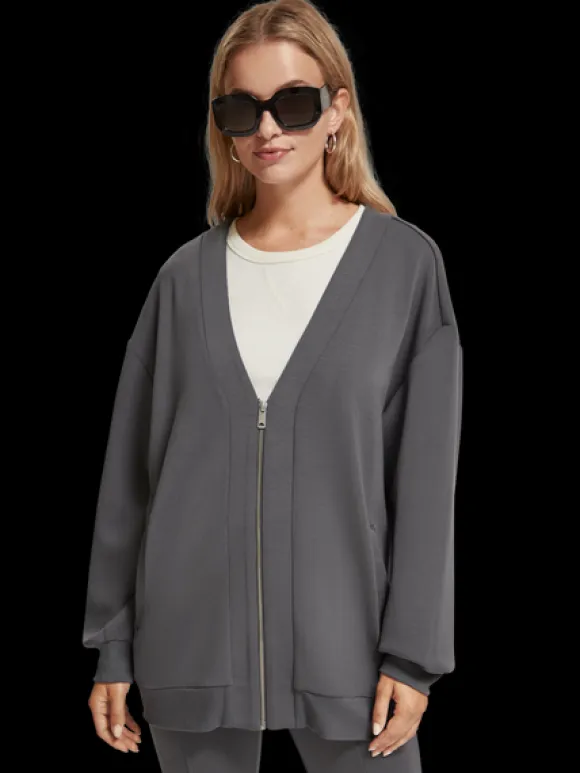 Oversized Jersey Bomber Jacket