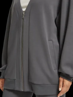 Oversized Jersey Bomber Jacket