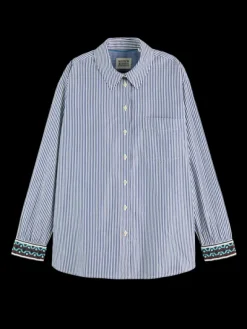 Oversized Striped Button Down Shirt