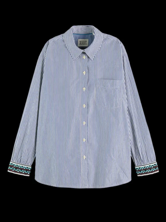Oversized Striped Button Down Shirt