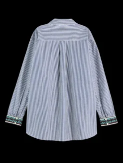 Oversized Striped Button Down Shirt