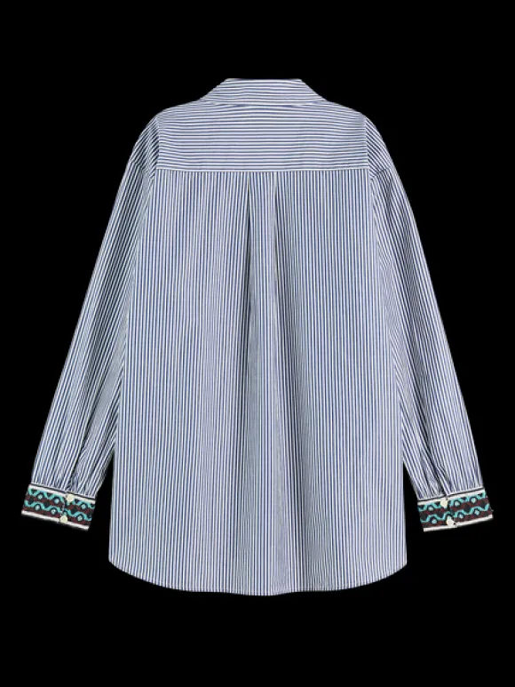 Oversized Striped Button Down Shirt