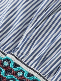 Oversized Striped Button Down Shirt