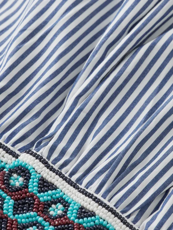 Oversized Striped Button Down Shirt
