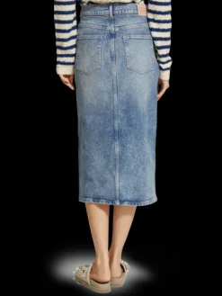 Patch Pocket Midi Skirt — Maritime