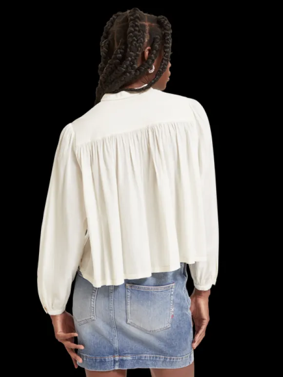 Pintuck Yoke Top