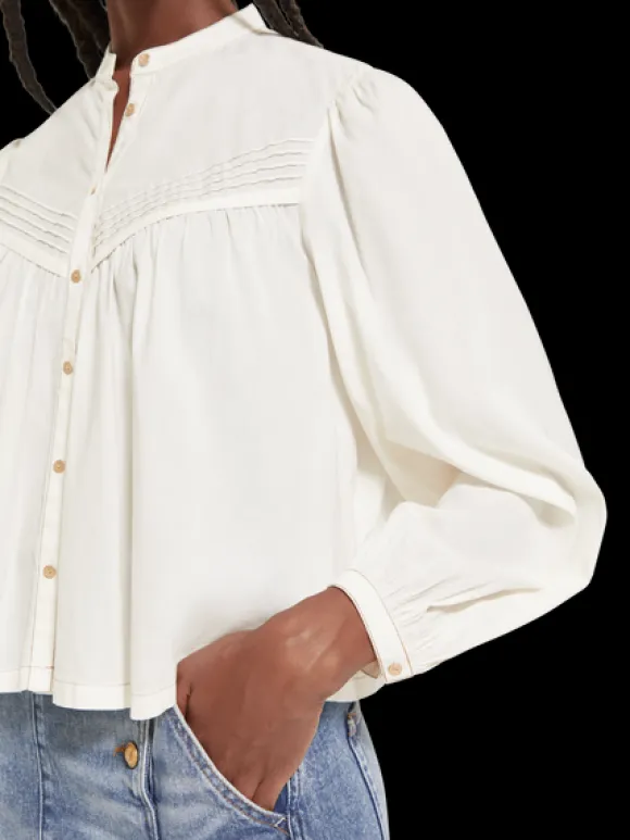 Pintuck Yoke Top